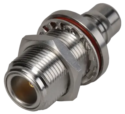 COAXIAL ADAPTER, N - QN, 50 Ohm, Bulkhead, jack / jack (female / female)
