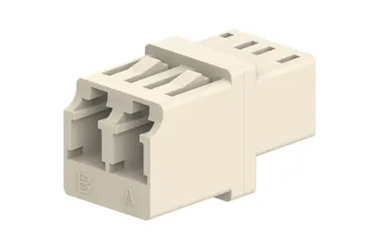 LC adapter, w/o flange, duplex, RJ45 shape