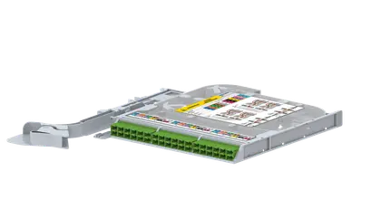 LISA ribbon splice cassette RIGHT, 36x fiber, 18xLCD APC, G.657.A2, NS | TIA, HS incl