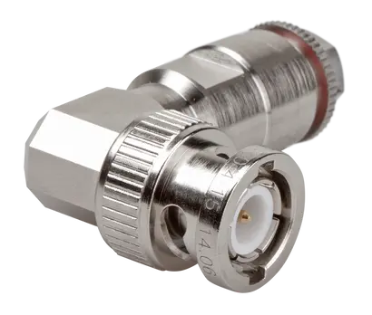COAXIAL CONNECTOR, BNC, 50 Ohm, Right angle cable plug (male)