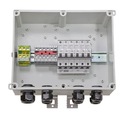 PTTA Box for 6 RRH, power distribution with circruit breaker