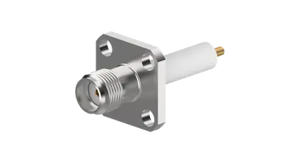COAXIAL CONNECTOR, SMA, 50 Ohm, Straight panel receptacle, jack (female), flange mount