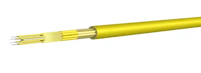 8 Fasern E9/125 gelber Mantel