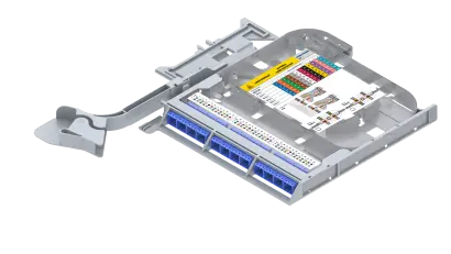 LISA ribbon splice cassette, MDC (VSFF), 72 fibers