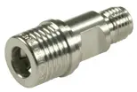 COAXIAL ADAPTER, QMA - SMA, 50 Ohm, plug / jack (male / female)