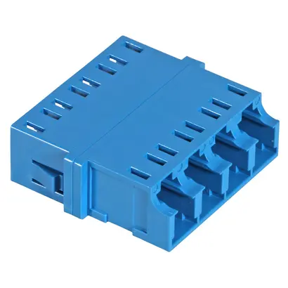 LC Adapter, SM, UPC, ohne Flansch, Quadruplex, blau