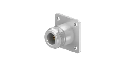 COAXIAL CONNECTOR, N, 50 Ohm, Straight panel receptacle, jack (female), flange mount