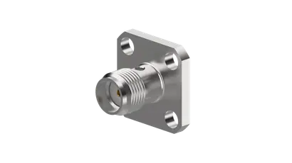 COAXIAL CONNECTOR, SMA, 50 Ohm, Straight panel receptacle, jack (female), flange mount