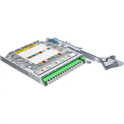 LISA Splitterkassette links, LC/APC SM, 1x1:32 PLC-Splitter