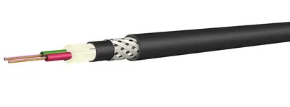 24 Fasern E9/125 schwarzer Mantel