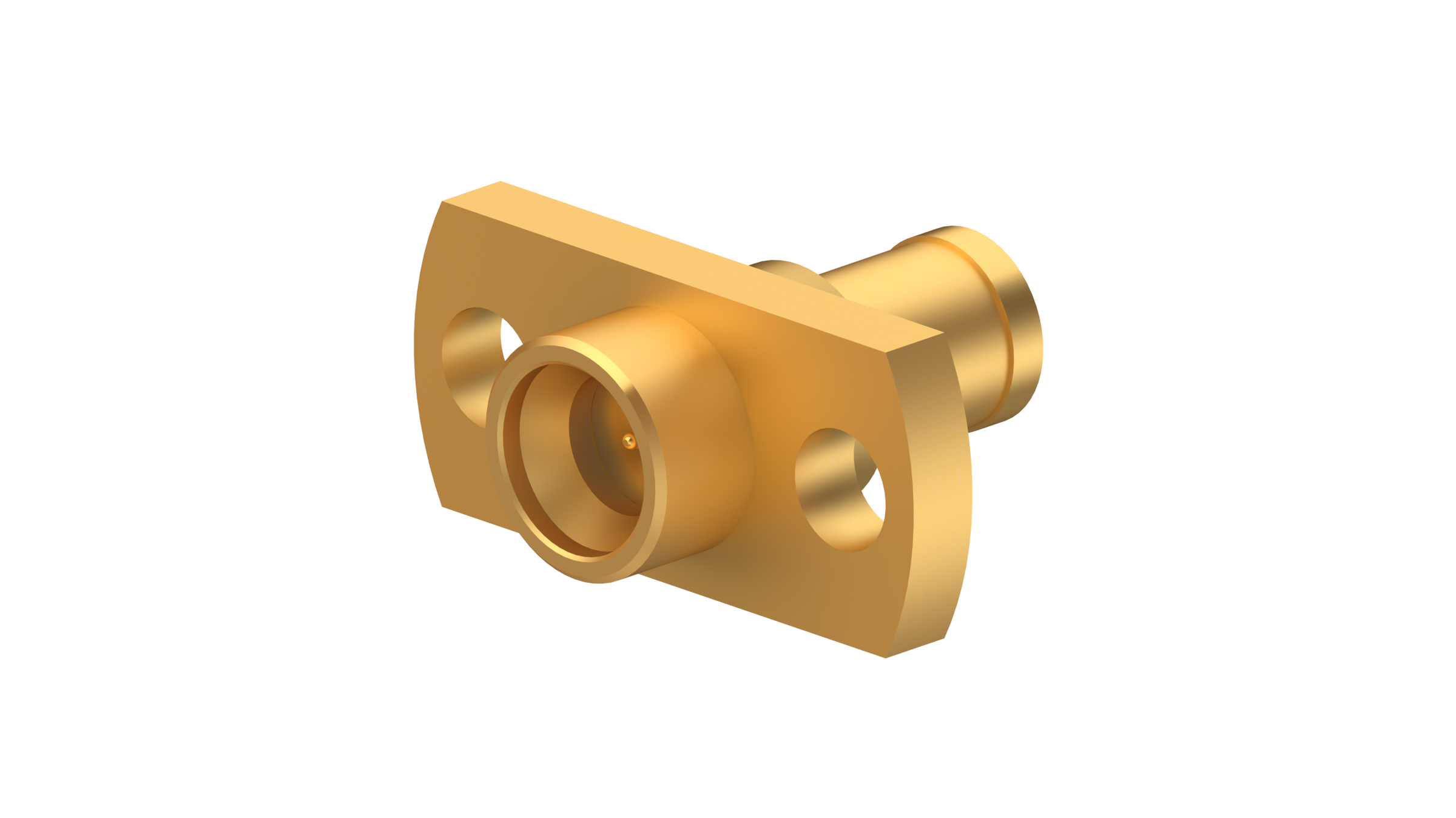 COAXIAL CONNECTOR, SMPM, 50 Ohm, Straight panel cable plug (male), flange mount, full detent