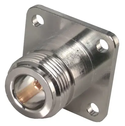 COAXIAL CONNECTOR, N, 50 Ohm, Straight panel receptacle, jack (female), flange mount