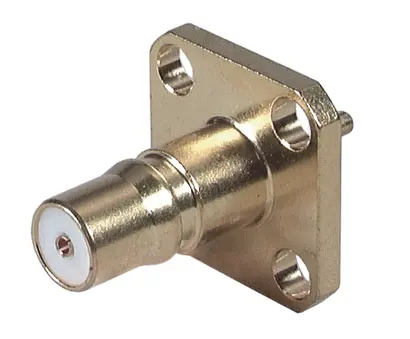 COAXIAL CONNECTOR, QMA, 50 Ohm, Straight panel receptacle, jack (female), flange mount