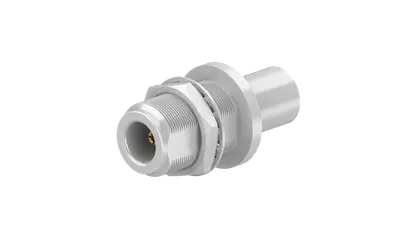 COAXIAL CONNECTOR, N, 50 Ohm, Straight bulkhead cable jack (female)