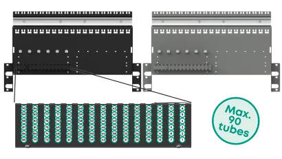 Breakout plate large for 90x 7.1 mm tubes, with cover