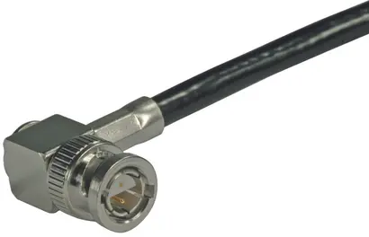 COAXIAL CONNECTOR, BNO, X Ohm, Right angle cable plug (male)