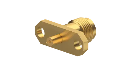 COAXIAL CONNECTOR, SMA, 50 Ohm, Straight panel receptacle, jack (female), flange mount