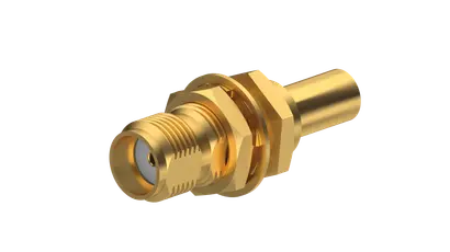 COAXIAL CONNECTOR, SMA, 50 Ohm, Straight bulkhead cable jack (female)