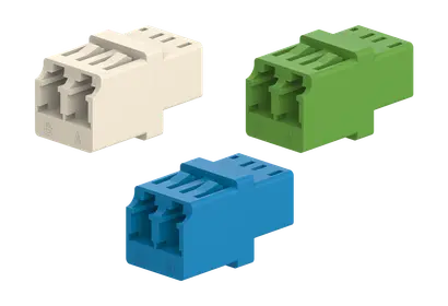 LC DX Adapter, w/o Flange, vert. Snap-In, RJ45