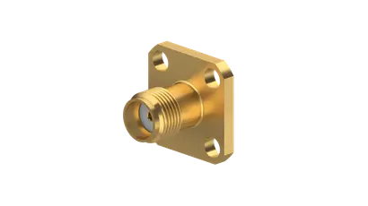 COAXIAL CONNECTOR, SMA, 50 Ohm, Straight panel receptacle, jack (female), flange mount