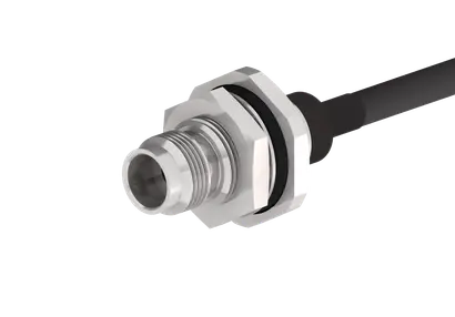 COAXIAL CONNECTOR, SMA, 50 Ohm, Straight bulkhead cable jack (female)