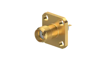 COAXIAL CONNECTOR, SMA, 50 Ohm, Straight panel receptacle, jack (female), flange mount