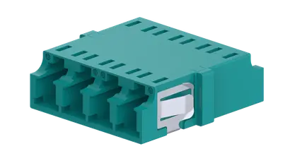 LC adapter, w/o flange, quadruplex