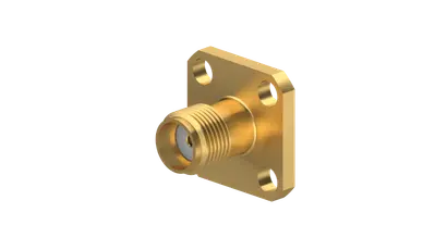 COAXIAL CONNECTOR, SMA, 50 Ohm, Straight panel cable jack (female), flange mount
