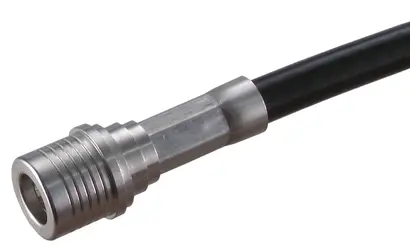RG142 LSFH, 50 Ohm, 8 GHz, 105°C, ø5.34 mm, RA - HUBER+SUHNER