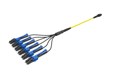 Optipack Harness, 12F, SM, 1 x MTP-12 Male auf LC-XD UPC, kundenspezifisch