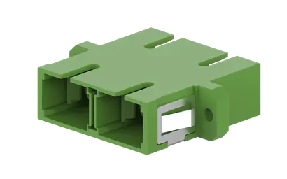 SC adapter, 2-hole flange, duplex