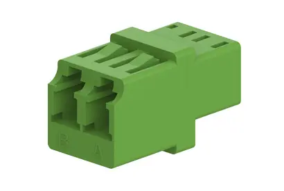 LC adapter, w/o flange, duplex, RJ45 shape