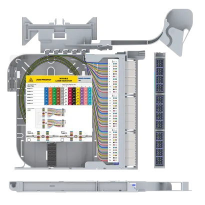 LISA ribbon splice cassette, SN (VSFF), 72 fibers