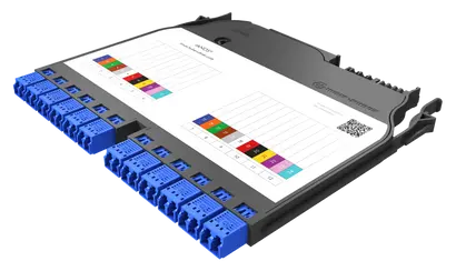 IANOS double splice module, 12xSM, LCD UPC, DIN