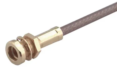 COAXIAL CONNECTOR, MMCX, 50 Ohm, Straight bulkhead cable jack (female)