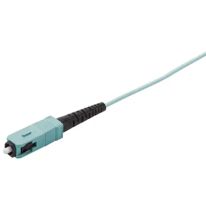 SC connector, OM3, PC, aqua