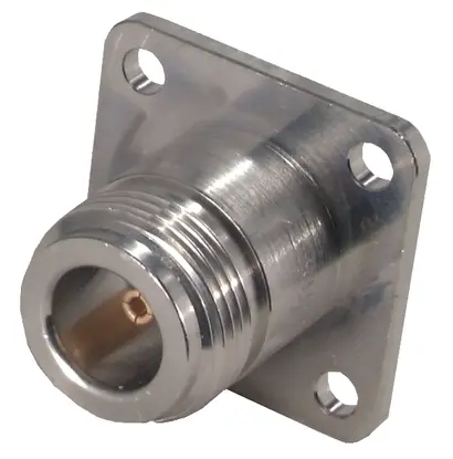 COAXIAL CONNECTOR, N, 50 Ohm, Straight panel receptacle, jack (female), flange mount