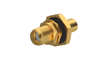 COAXIAL CONNECTOR, SMA, 50 Ohm, Straight bulkhead cable jack (female)