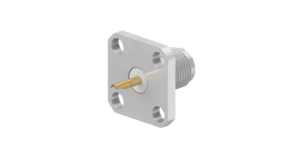 COAXIAL CONNECTOR, SMA, 50 Ohm, Straight panel receptacle, jack (female), flange mount