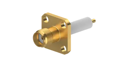 COAXIAL CONNECTOR, SMA, 50 Ohm, Straight panel receptacle, jack (female), flange mount