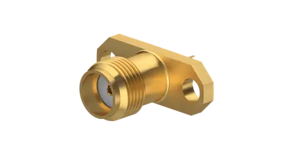 COAXIAL CONNECTOR, SMA, 50 Ohm, Straight panel receptacle, jack (female), flange mount