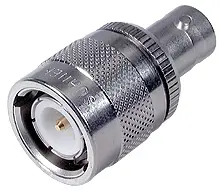 COAXIAL ADAPTER, C - BNC, 50 Ohm, plug / jack (male / female)