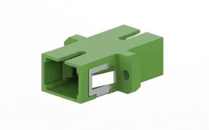 SC adapter, 2-hole flange, simplex