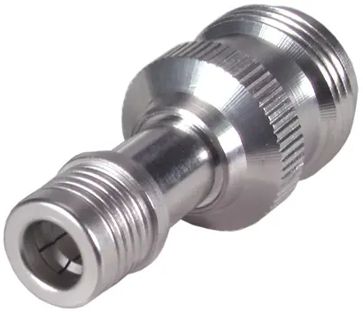 COAXIAL ADAPTER, QMA - N, 50 Ohm, plug / jack (male / female)