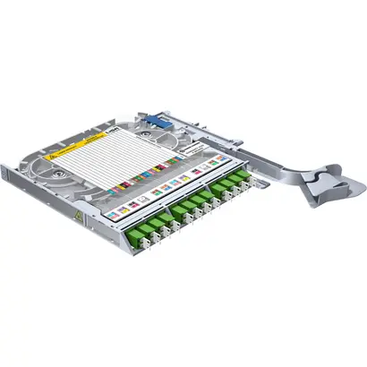 LISA splice cassette LEFT, 24xSM G.652.D, LCD APC, DIN