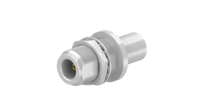COAXIAL CONNECTOR, N, 50 Ohm, Straight bulkhead cable jack (female)