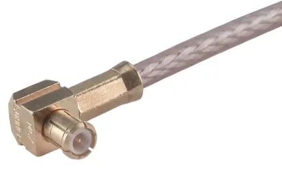 COAXIAL CONNECTOR, MCX, 50 Ohm, Right angle cable plug (male)