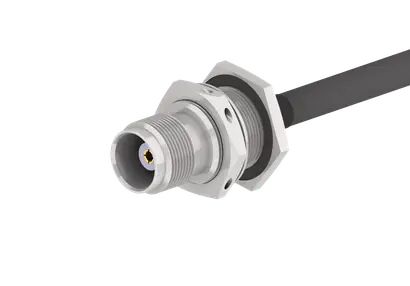 COAXIAL CONNECTOR, TNC, 50 Ohm, Straight bulkhead cable jack (female), High salt mist resistant (SS316L)