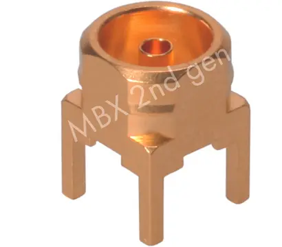 COAXIAL CONNECTOR, MBX, 50 Ohm, Straight PCB jack (female)