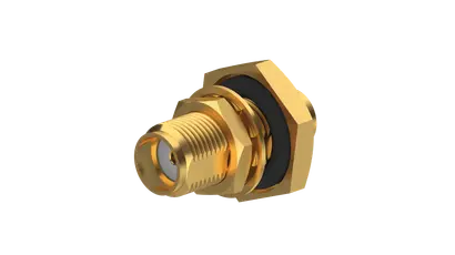 COAXIAL CONNECTOR, SMA, 50 Ohm, Straight bulkhead cable jack (female)